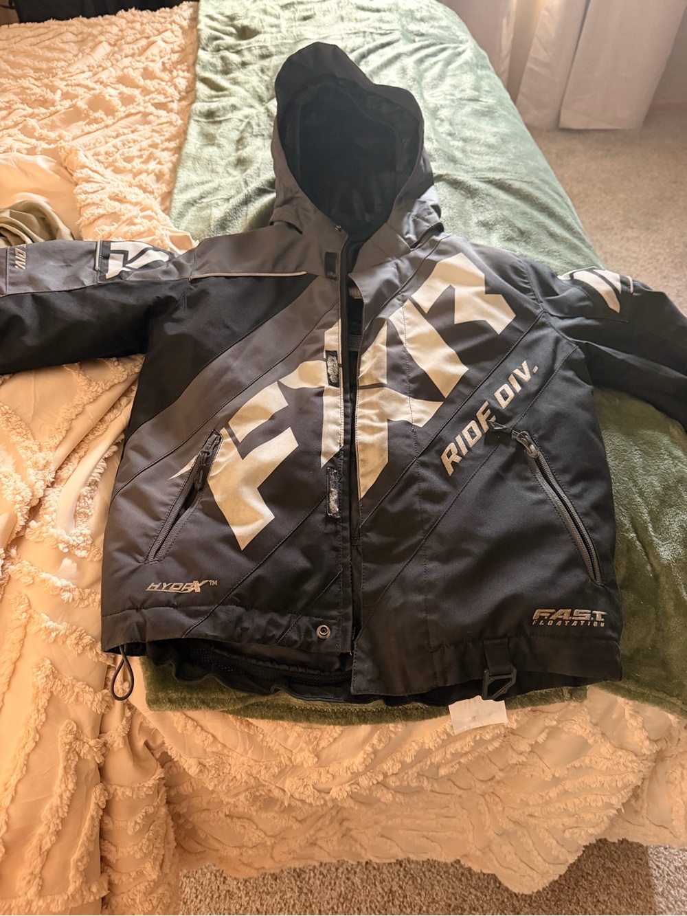 Boys FXR Ride Division Jacket in Black & Gray